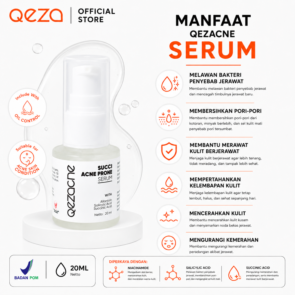 Qezacne Serum - Succi Acne Prone Serum