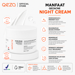 Qezacne Night Cream - Acne Prone Overnight Treatment